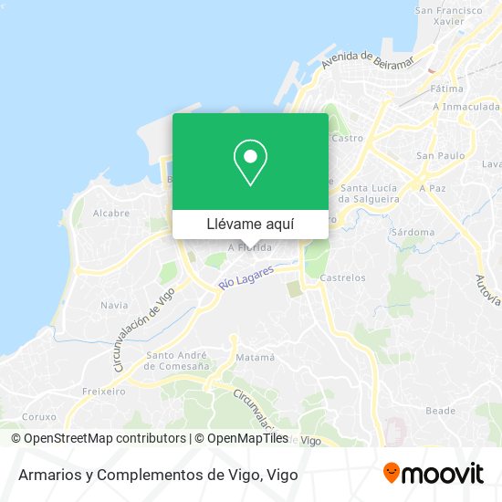 Mapa Armarios y Complementos de Vigo