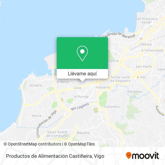 Mapa Productos de Alimentación Castiñeira