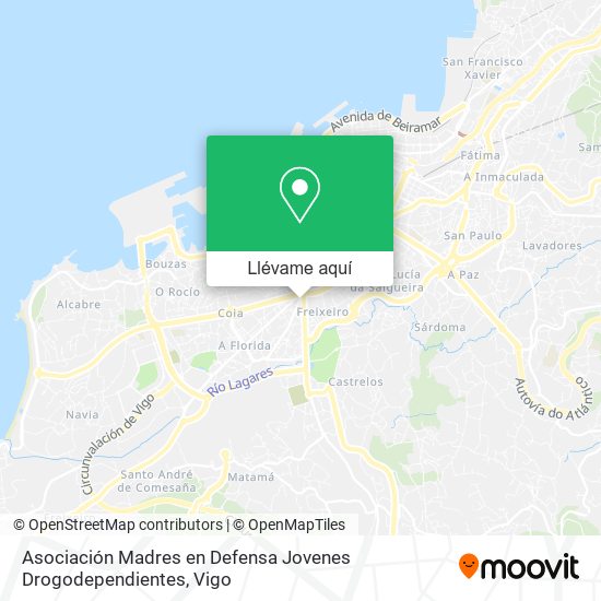 Mapa Asociación Madres en Defensa Jovenes Drogodependientes