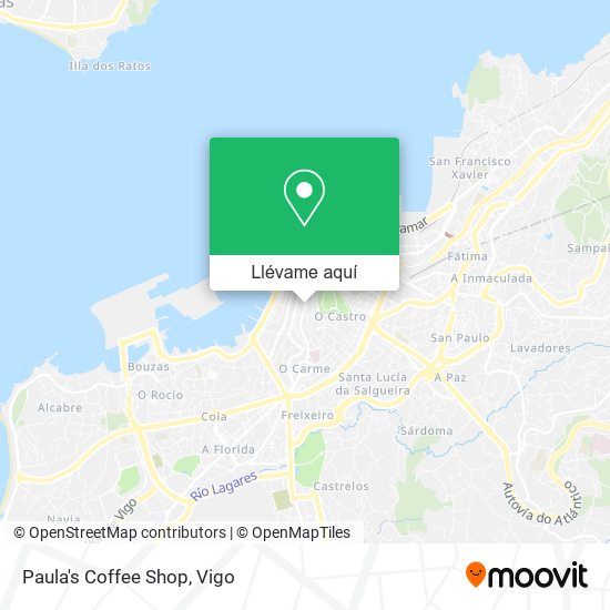 Mapa Paula's Coffee Shop