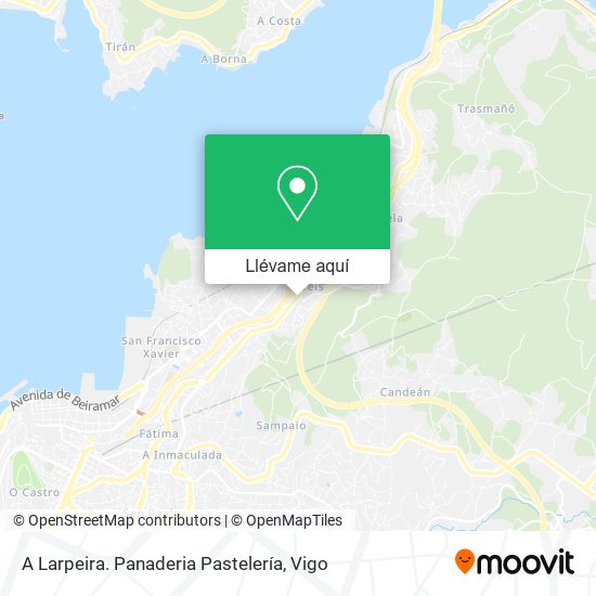 Mapa A Larpeira. Panaderia Pastelería