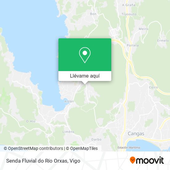 Mapa Senda Fluvial do Río Orxas