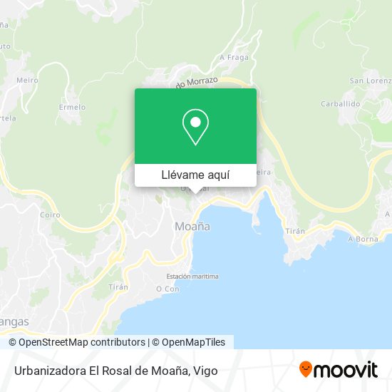 Mapa Urbanizadora El Rosal de Moaña