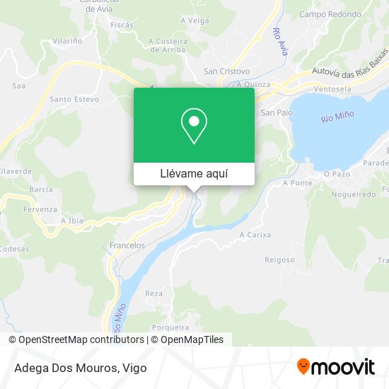 Mapa Adega Dos Mouros