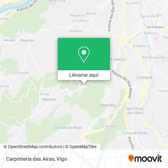 Mapa Carpintería das Airas
