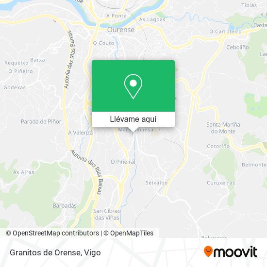 Mapa Granitos de Orense