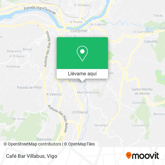 Mapa Café Bar Villabus