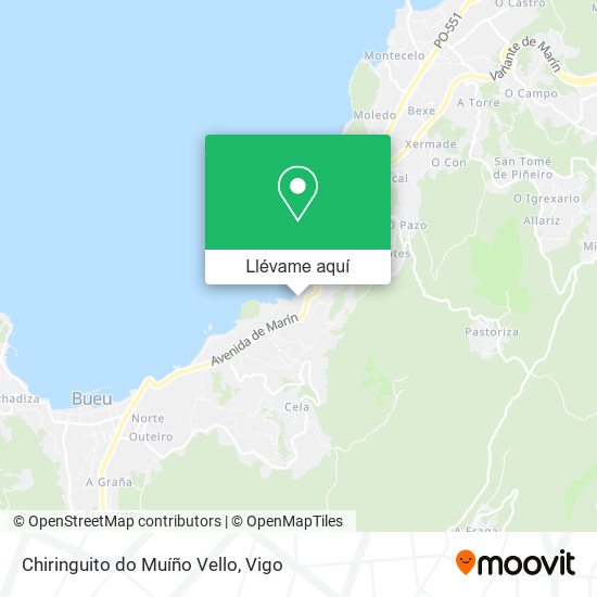 Mapa Chiringuito do Muíño Vello