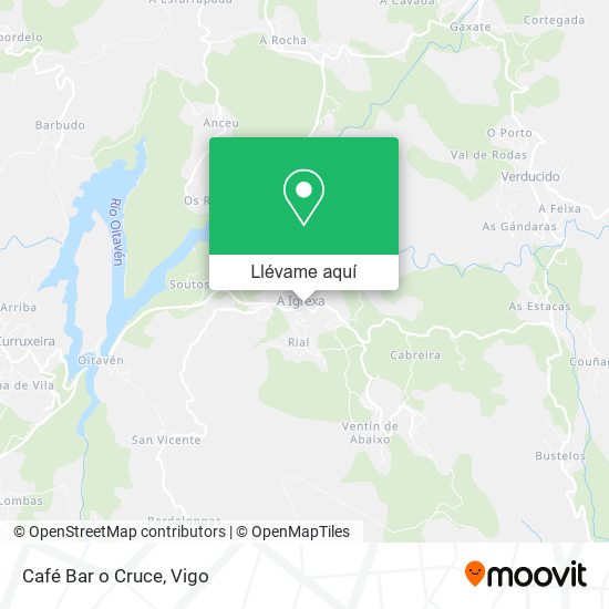 Mapa Café Bar o Cruce