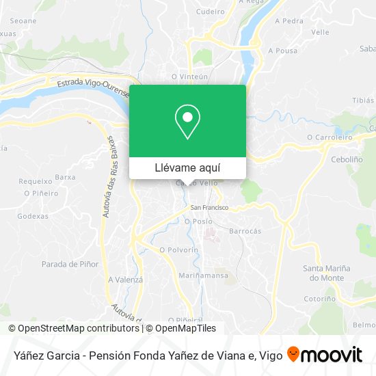 Mapa Yáñez Garcia - Pensión Fonda Yañez de Viana e