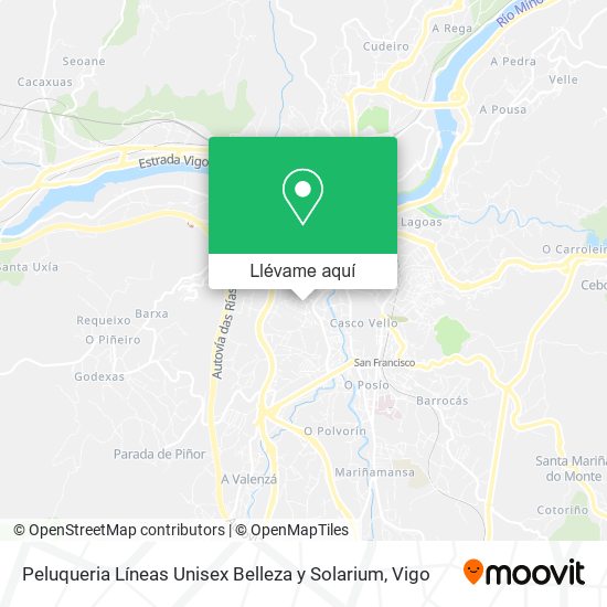 Mapa Peluqueria Líneas Unisex Belleza y Solarium