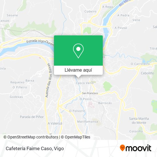 Mapa Cafetería Faime Caso