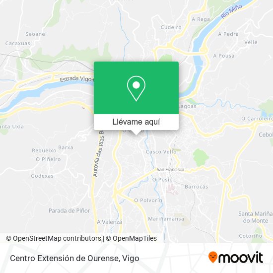 Mapa Centro Extensión de Ourense