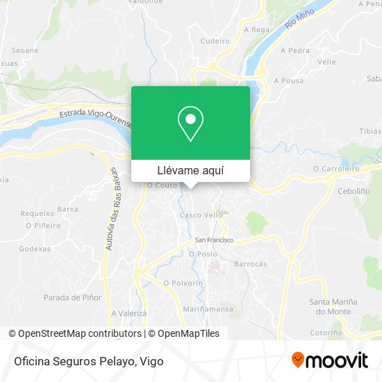 Mapa Oficina Seguros Pelayo