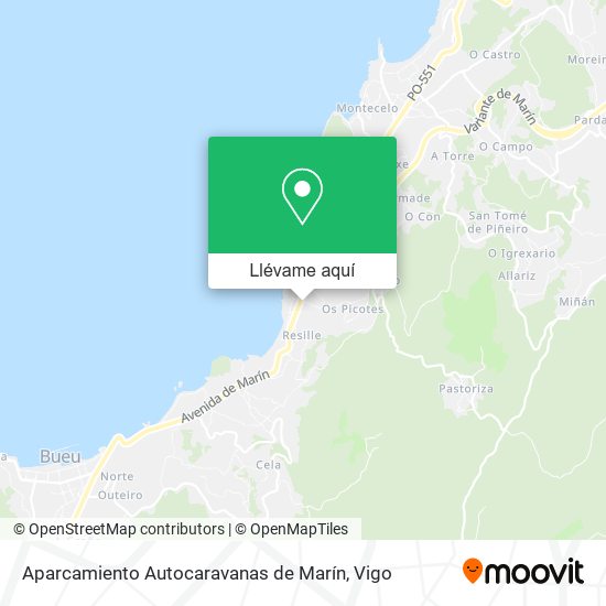 Mapa Aparcamiento Autocaravanas de Marín