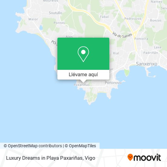 Mapa Luxury Dreams in Playa Paxariñas