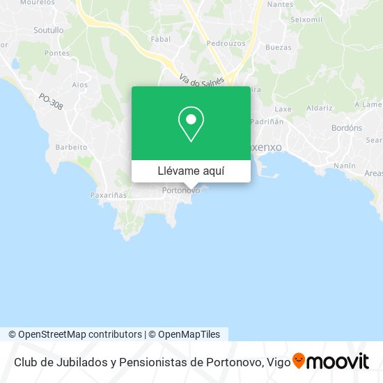 Mapa Club de Jubilados y Pensionistas de Portonovo