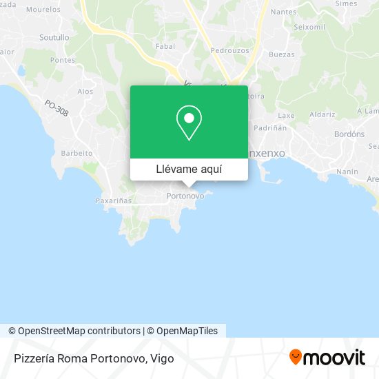 Mapa Pizzería Roma Portonovo