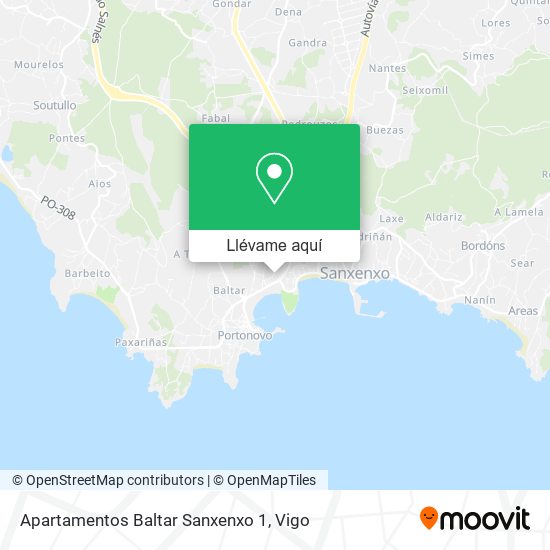 Mapa Apartamentos Baltar Sanxenxo 1