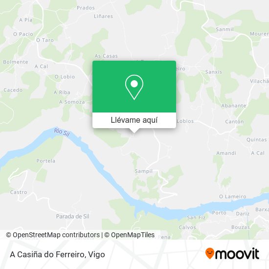 Mapa A Casiña do Ferreiro