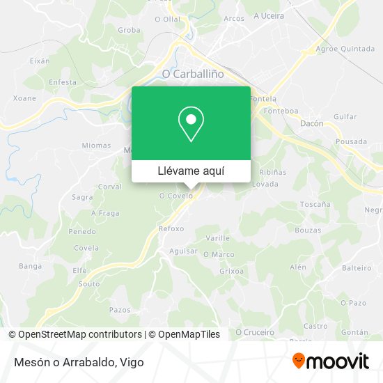 Mapa Mesón o Arrabaldo