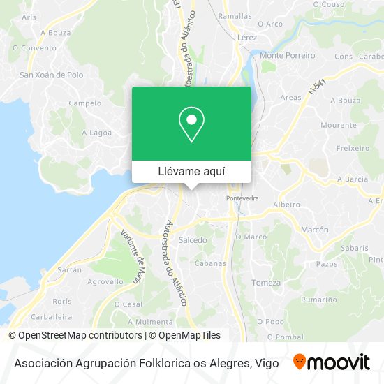 Mapa Asociación Agrupación Folklorica os Alegres