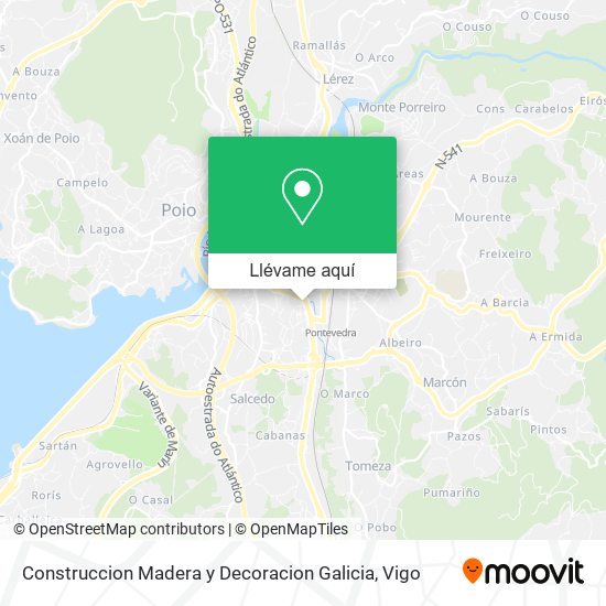 Mapa Construccion Madera y Decoracion Galicia