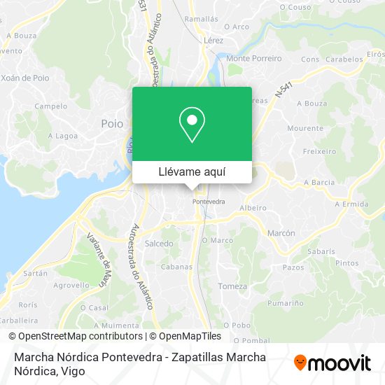 Mapa Marcha Nórdica Pontevedra - Zapatillas Marcha Nórdica