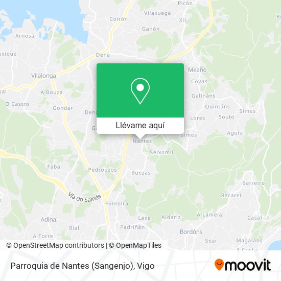 Mapa Parroquia de Nantes (Sangenjo)
