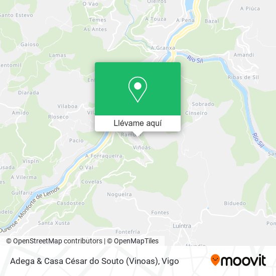 Mapa Adega & Casa César do Souto (Vinoas)