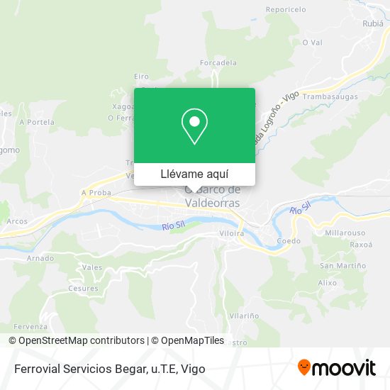 Mapa Ferrovial Servicios Begar, u.T.E