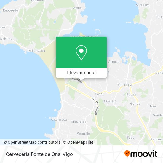 Mapa Cervecería Fonte de Ons