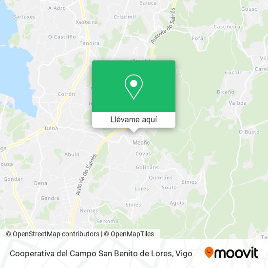 Mapa Cooperativa del Campo San Benito de Lores