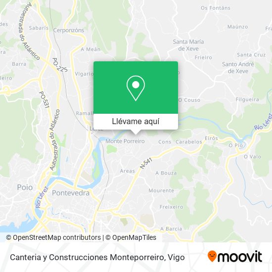Mapa Canteria y Construcciones Monteporreiro