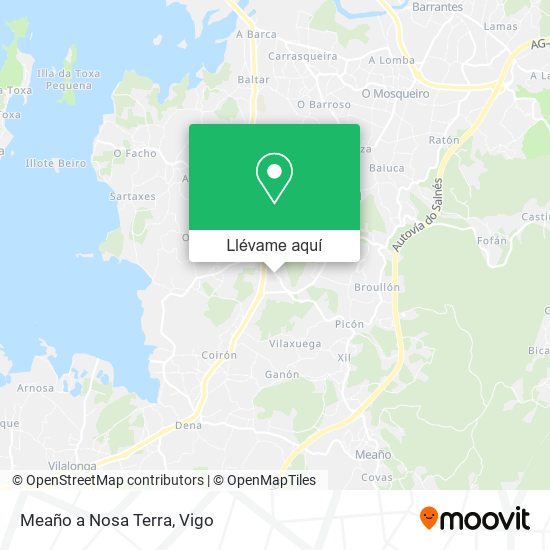 Mapa Meaño a Nosa Terra