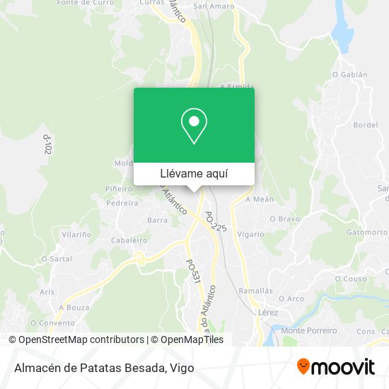 Mapa Almacén de Patatas Besada
