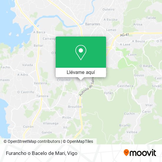 Mapa Furancho o Bacelo de Mari