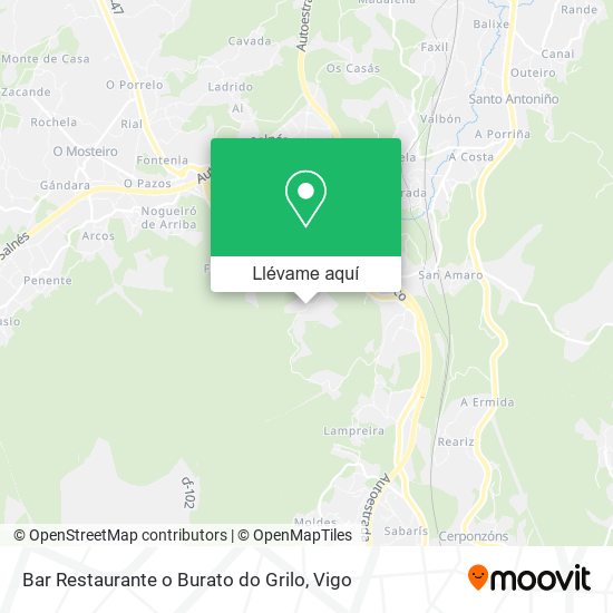 Mapa Bar Restaurante o Burato do Grilo