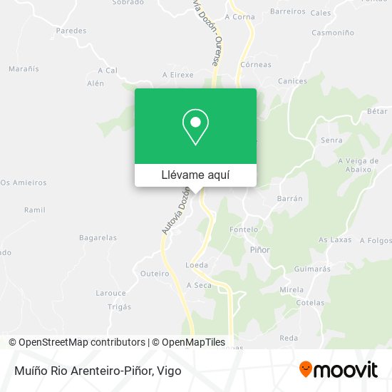 Mapa Muíño Rio Arenteiro-Piñor