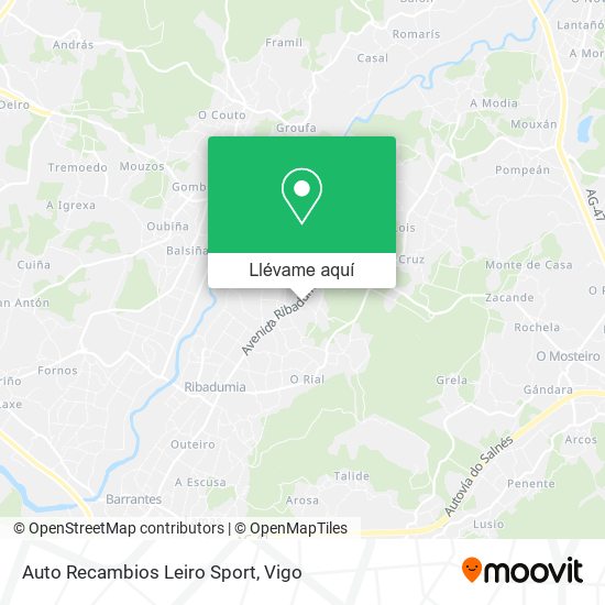 Mapa Auto Recambios Leiro Sport
