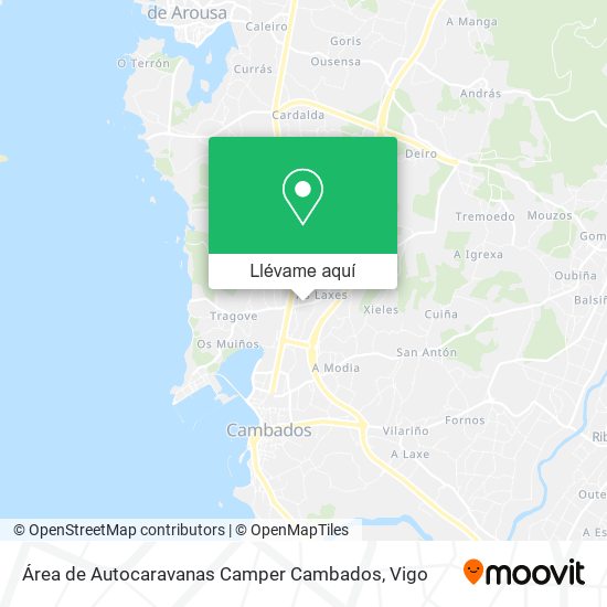 Mapa Área de Autocaravanas Camper Cambados