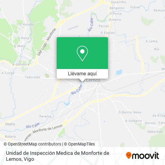 Mapa Unidad de Inspección Medica de Monforte de Lemos