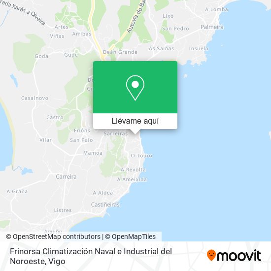 Mapa Frinorsa Climatización Naval e Industrial del Noroeste