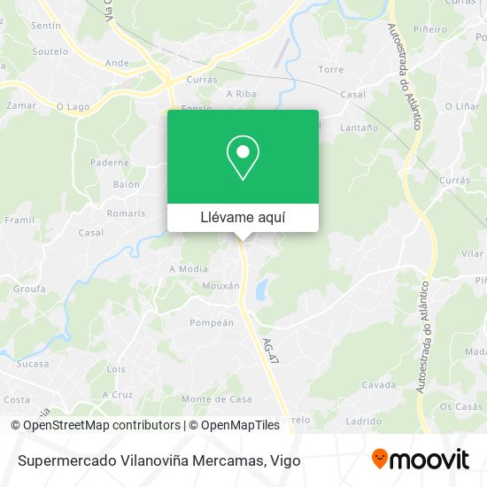 Mapa Supermercado Vilanoviña Mercamas