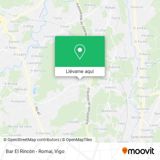 Mapa Bar El Rincón - Romai