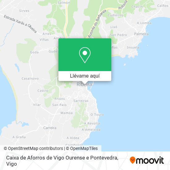 Mapa Caixa de Aforros de Vigo Ourense e Pontevedra