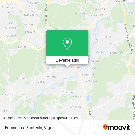 Mapa Furancho a Fontenla