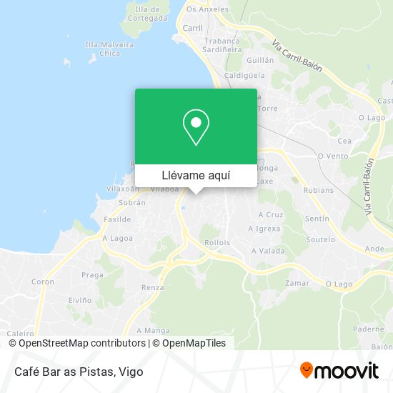 Mapa Café Bar as Pistas