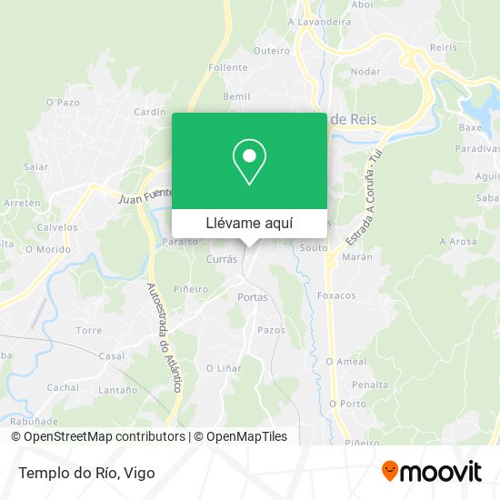 Mapa Templo do Río