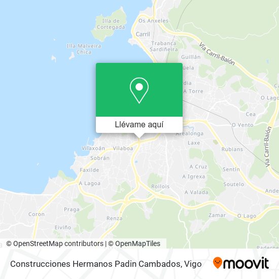 Mapa Construcciones Hermanos Padin Cambados